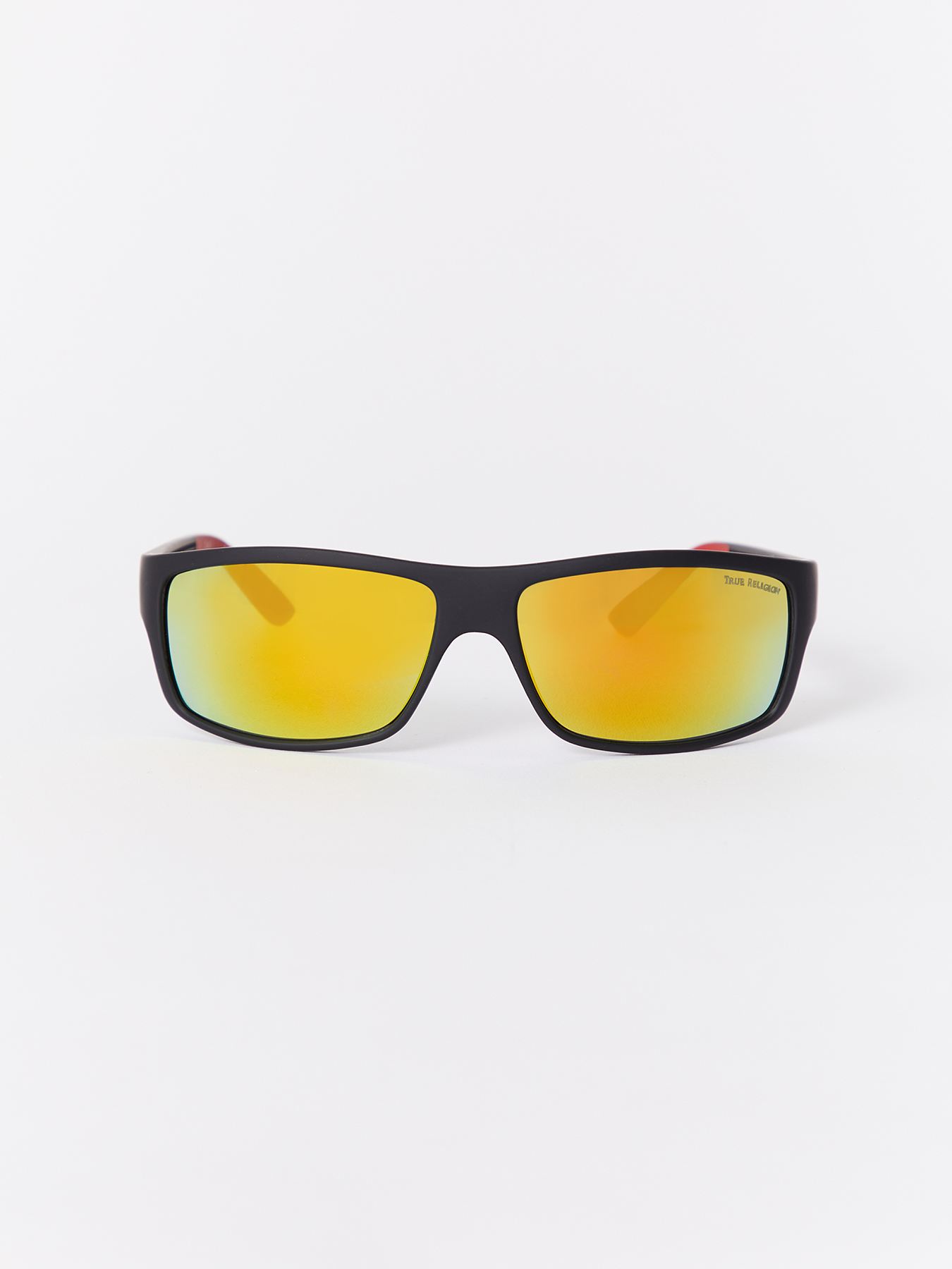 Mirrored Wrap Sunglasses | Black | True Religion