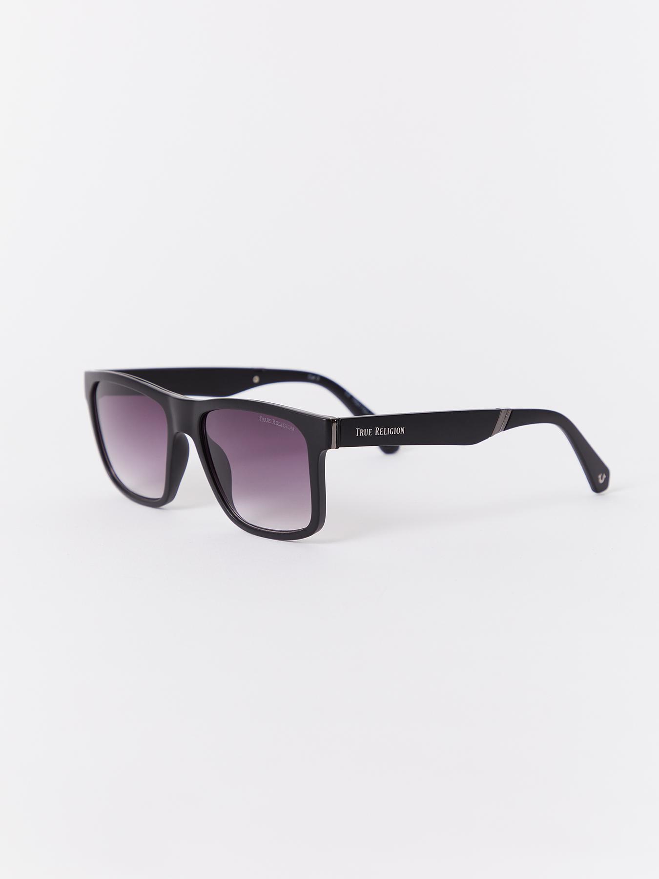 Mirrored Wrap Sunglasses | Black | True Religion