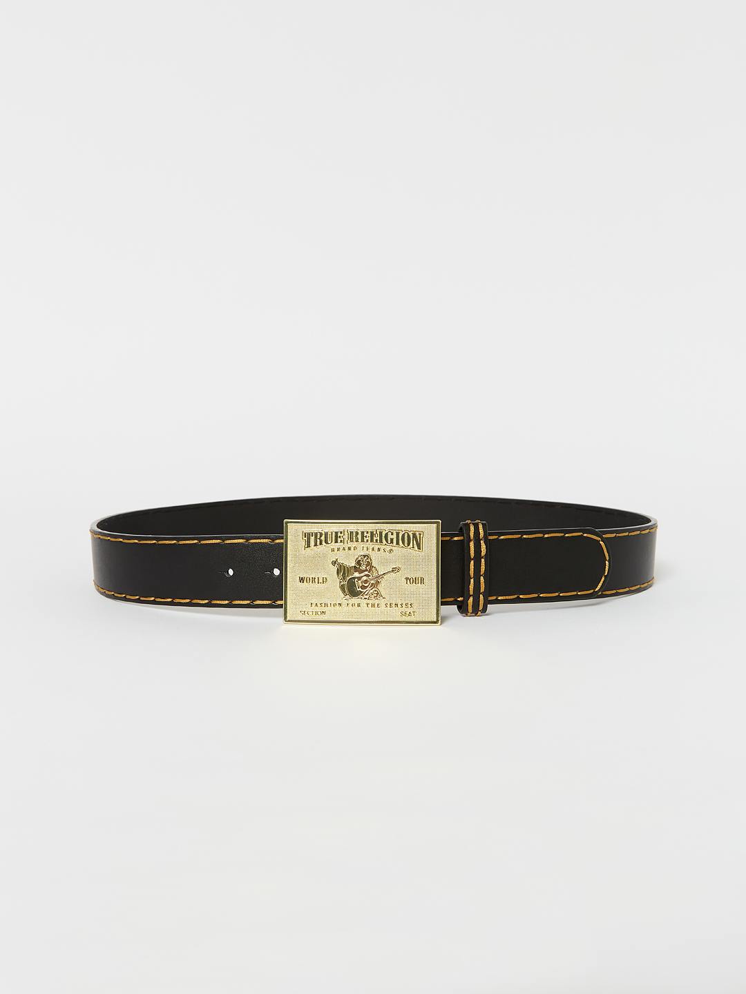 BIG T BUDDHA BUCKLE BELT - Black /Grey | True Religion BIG T BUDDHA BUCKLE BELT - Black /Grey | True Religion