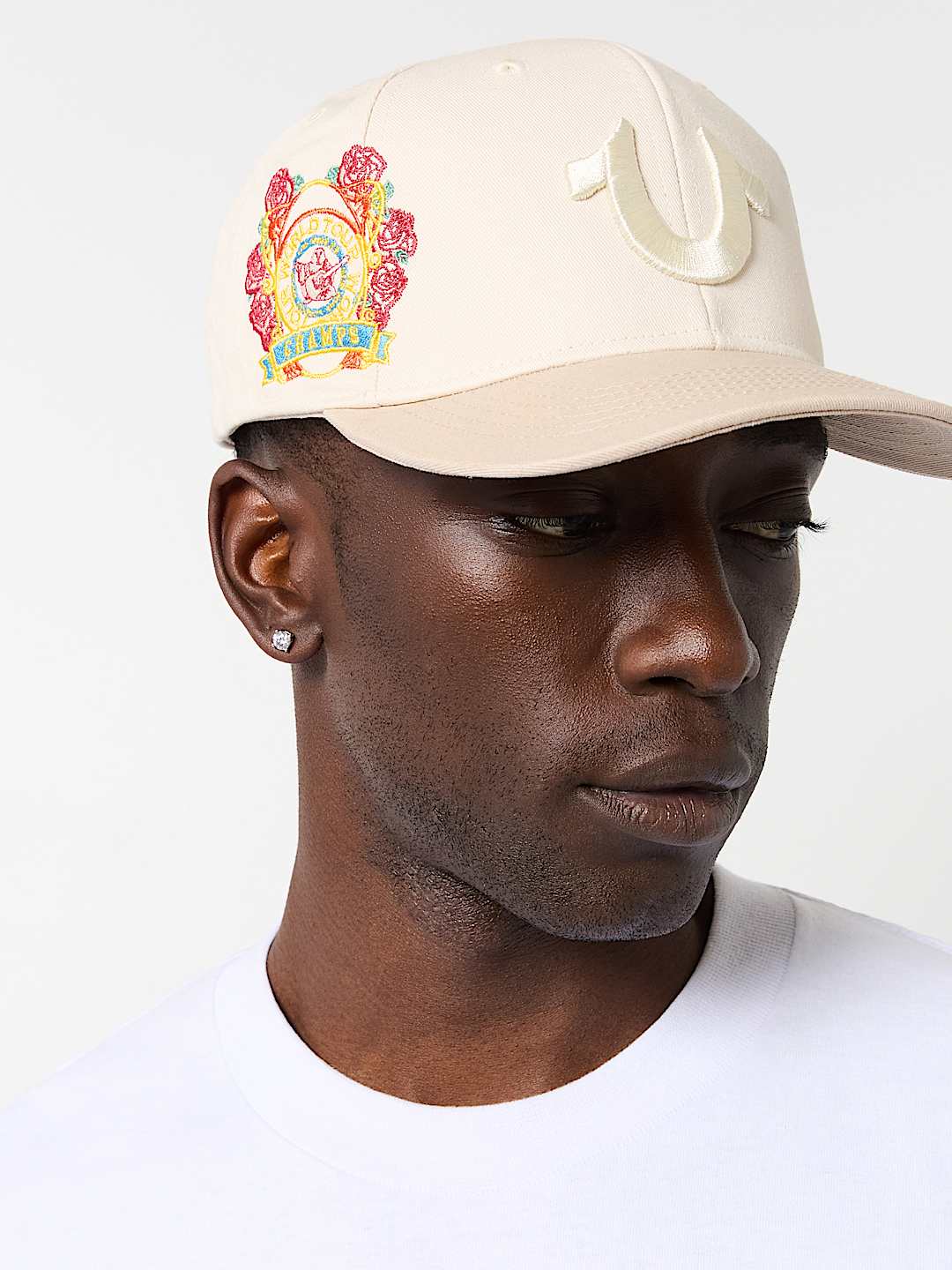 EMBROIDERED ROSE HAT, image 1