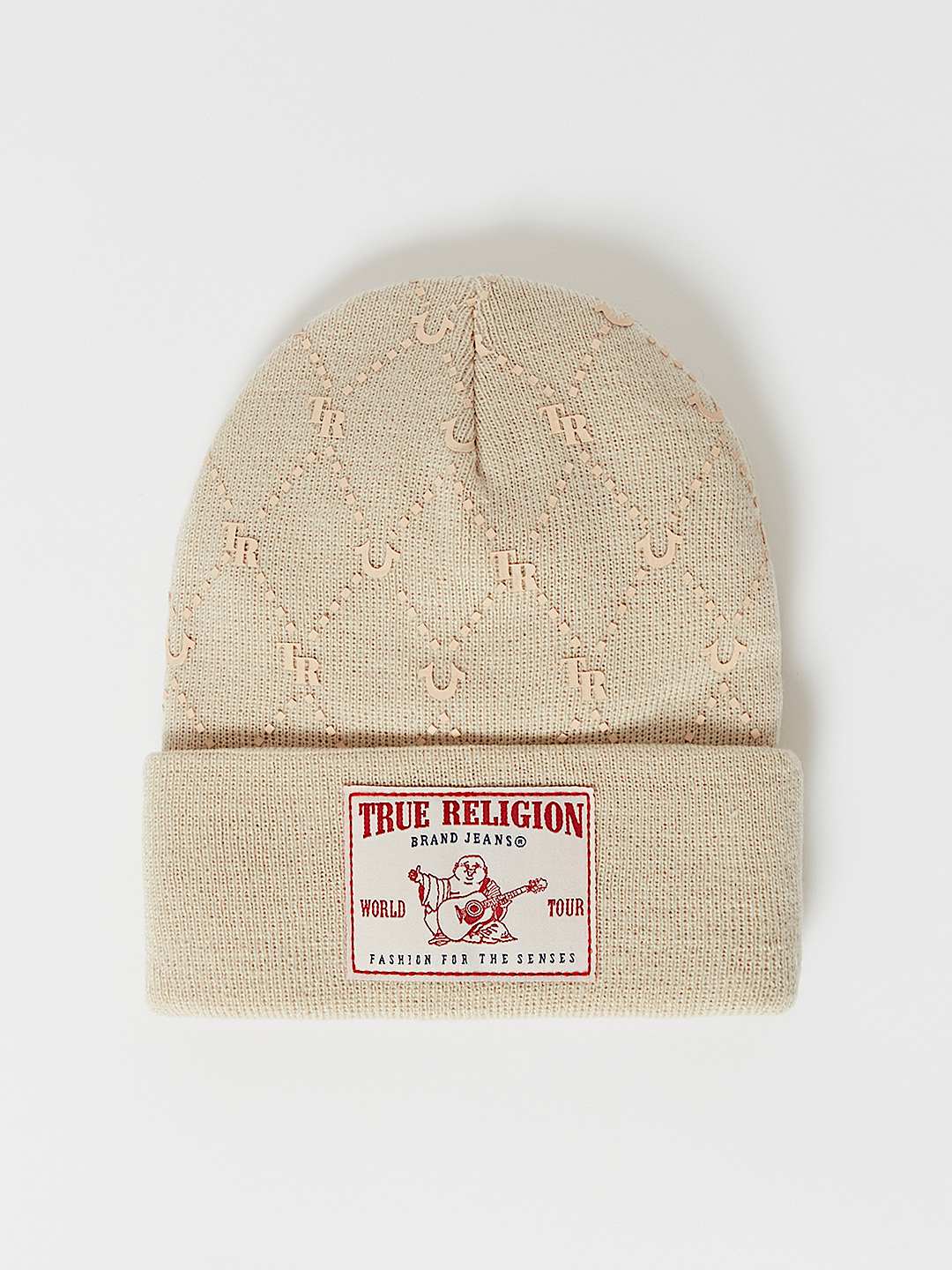 HORSESHOE MONOGRAM BEANIE White True Religion