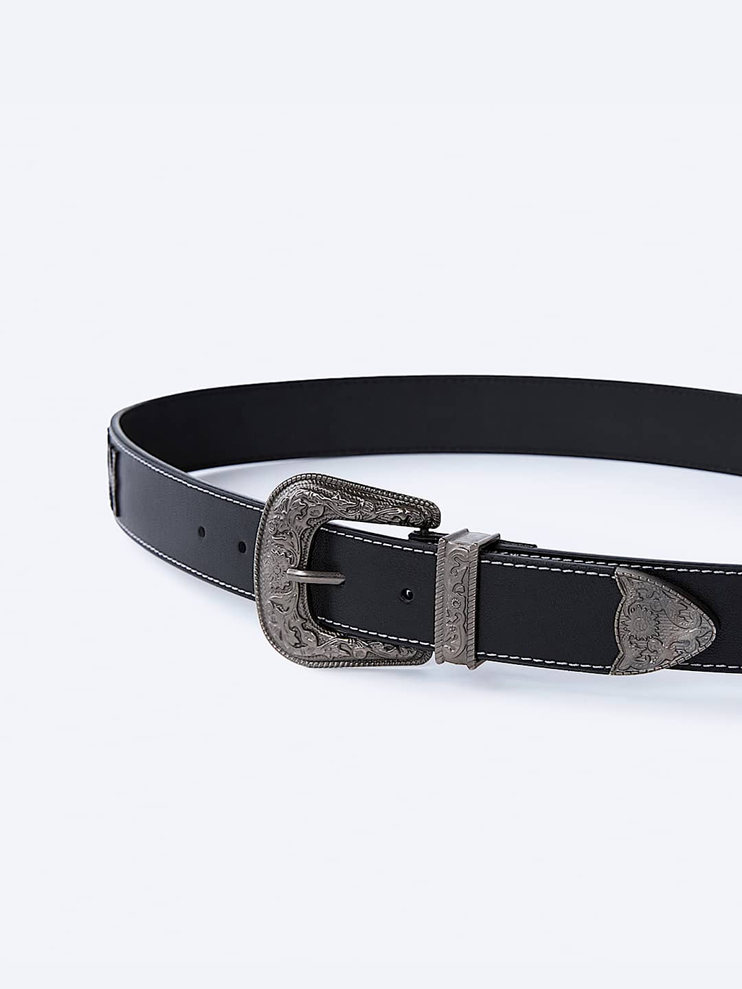 BLACK OLD TOWN LOGO BELT