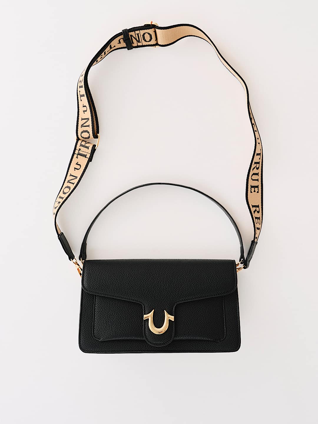 HORSESHOE FLAP SHOULDER BAG
