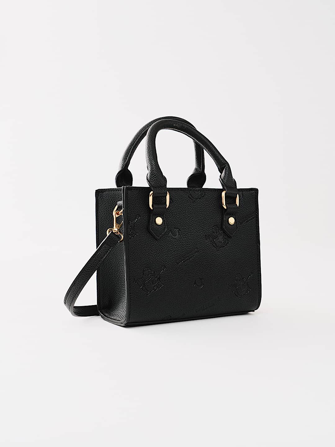 LOGO MONOGRAM TOP HANDLE BAG