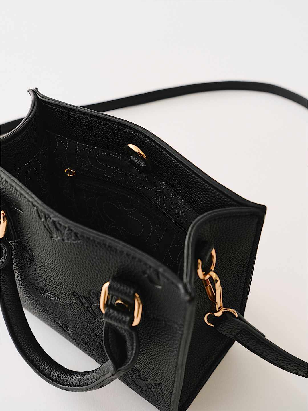 LOGO MONOGRAM TOP HANDLE BAG