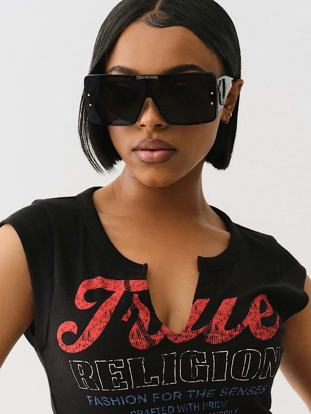 METAL HORSESHOE SHIELD SUNGLASSES