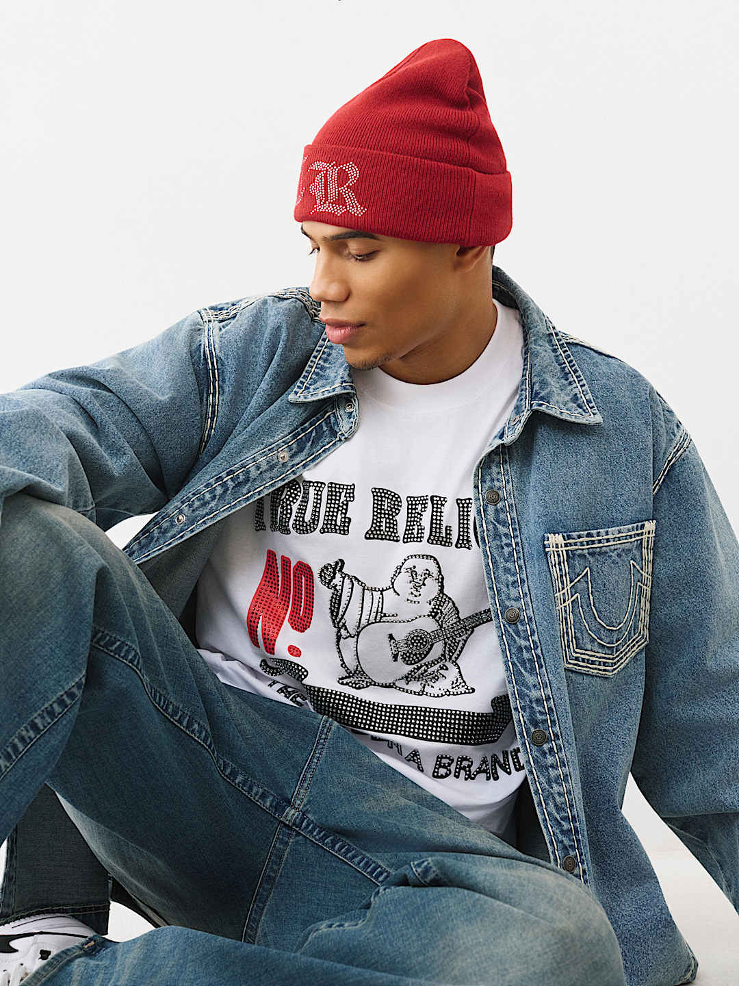 CRYSTAL OLD ENGLISH BEANIE, image 2