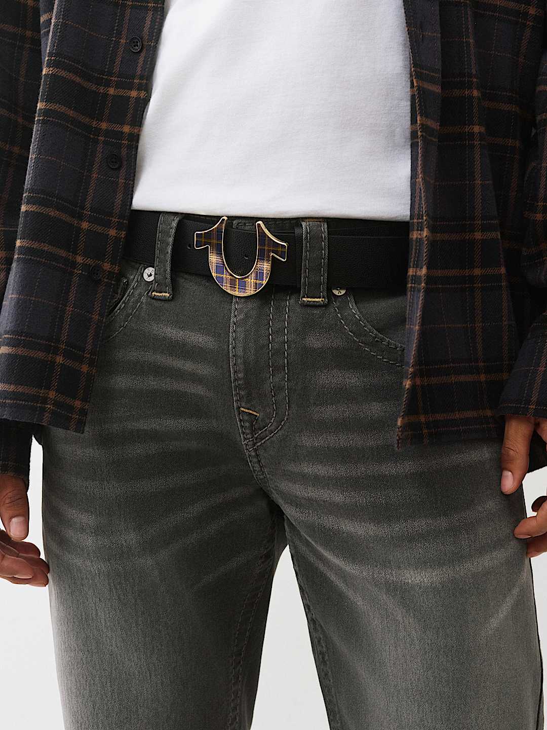 PLAID HORSESHOE BELT, image 1
