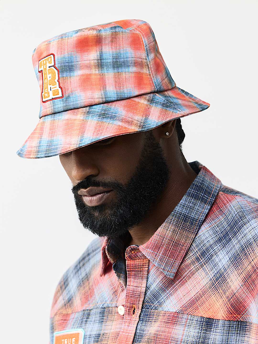 LOGO PLAID BUCKET HAT, image 2