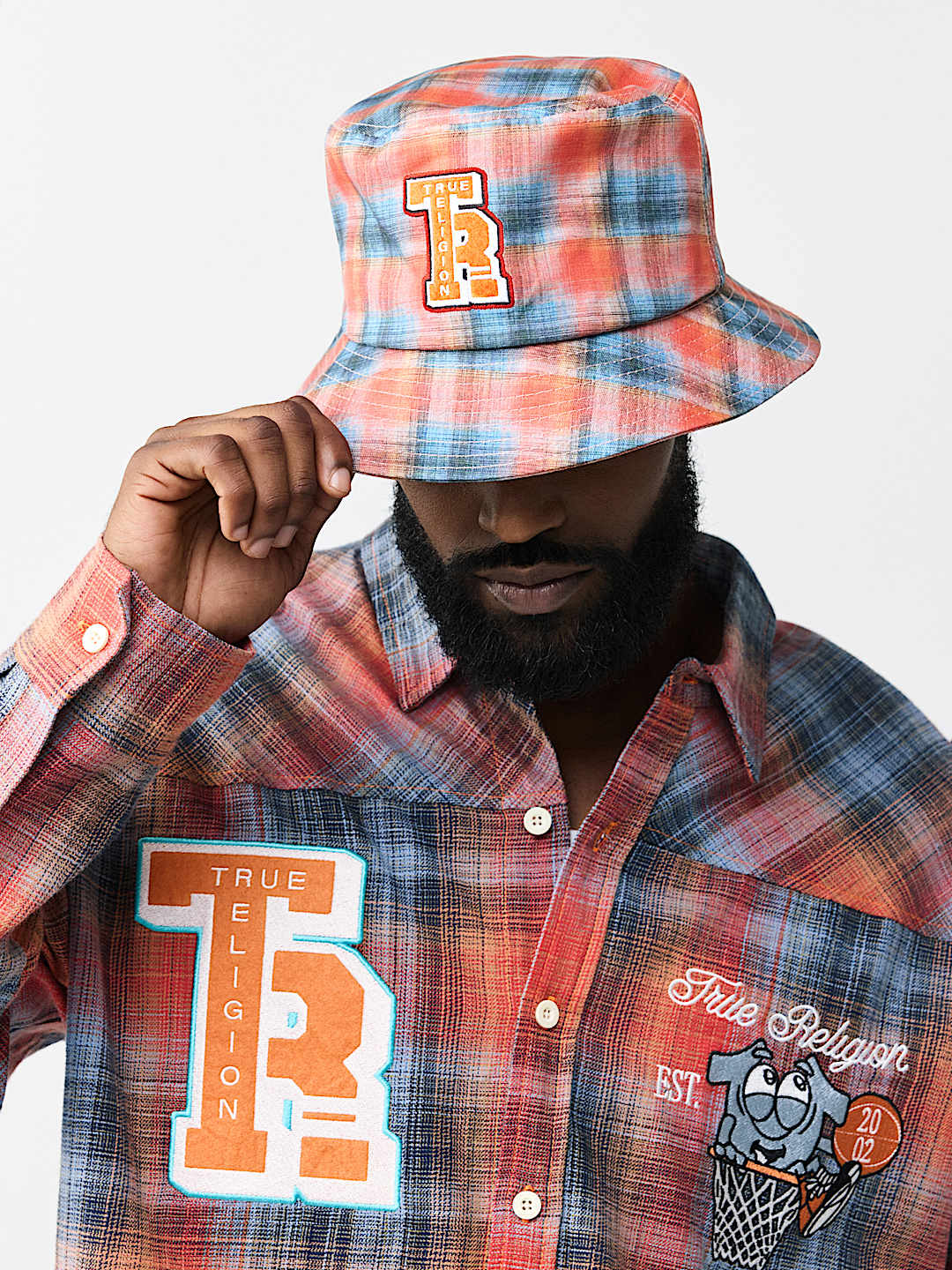 LOGO PLAID BUCKET HAT, image 3