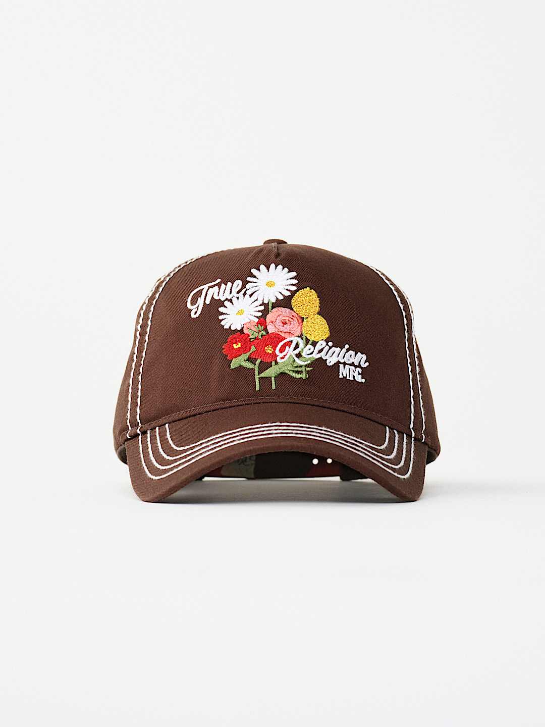 GORRA DE B&Eacute;ISBOL CON FLORES BORDADAS, image 3