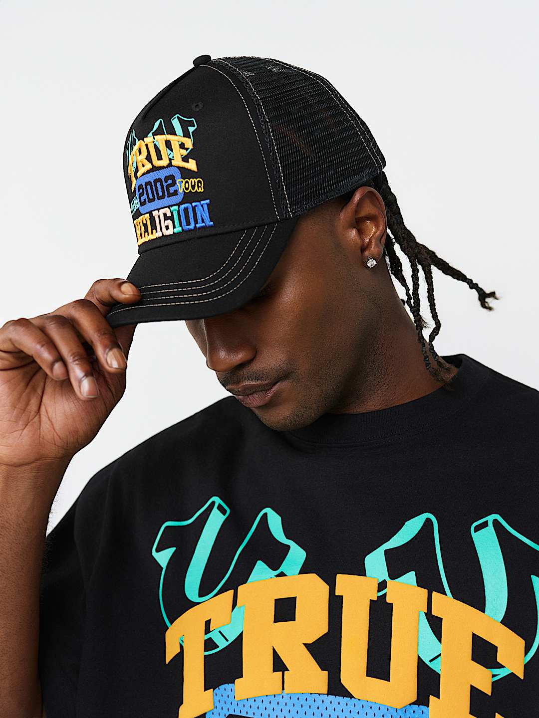 EMBROIDERED LOGO TRUCKER HAT, image 2