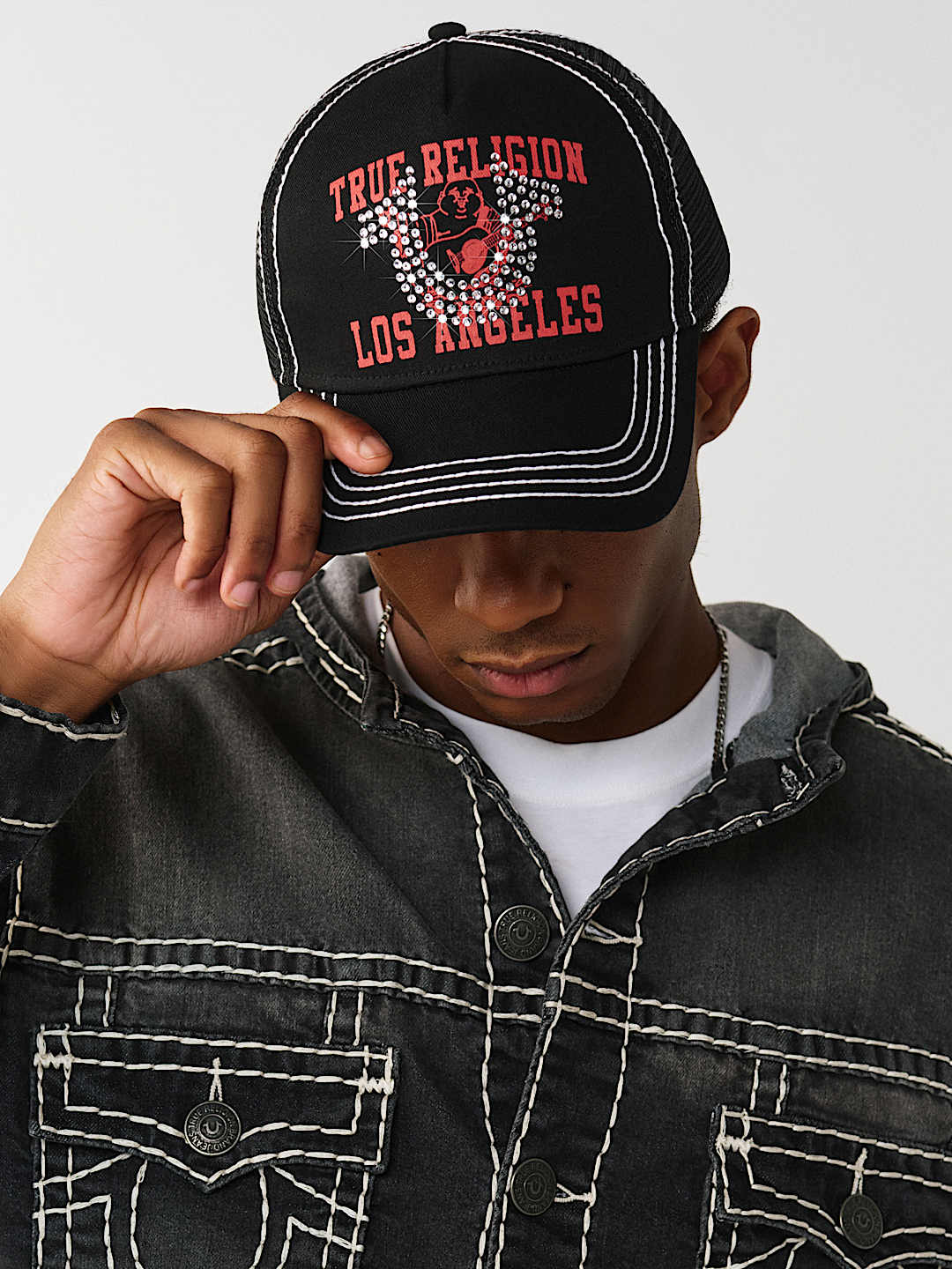 CRYSTAL HORSESHOE TRUCKER HAT, image 1