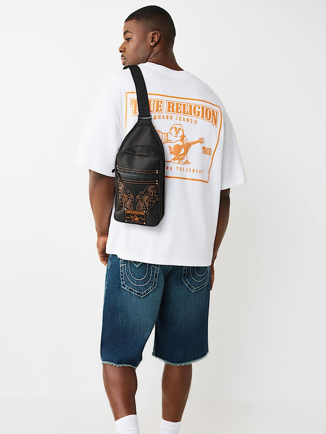 LOGO EMBROIDERED PATCH SLING BAG, image 2