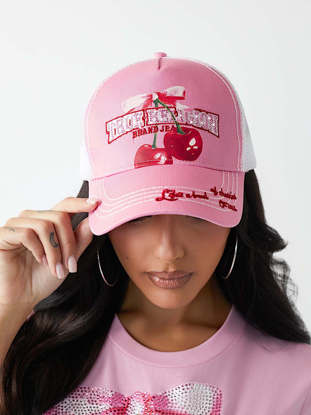 CHERRY LOGO TRUCKER HAT, image 2