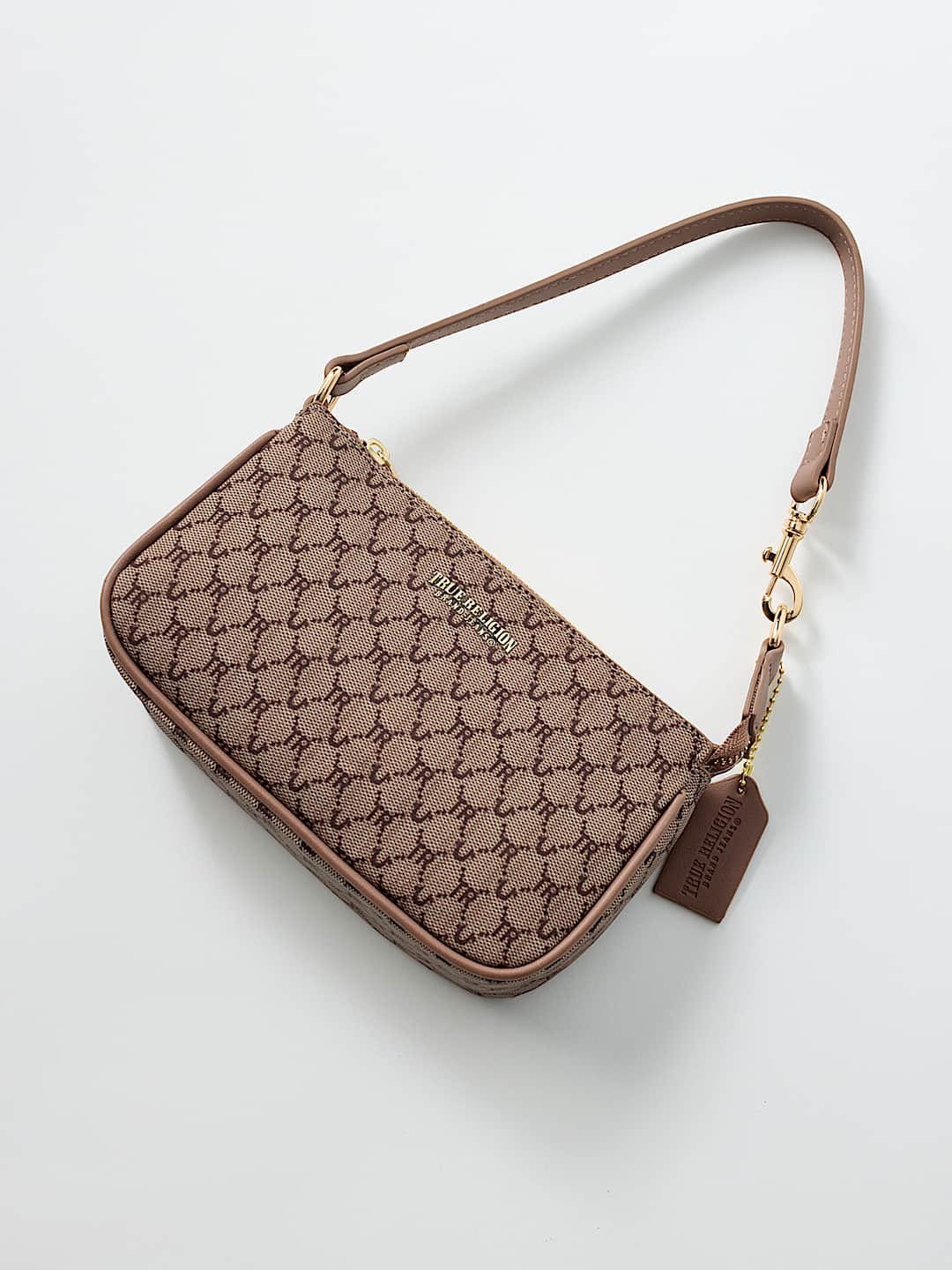 LOGO HORSESHOE ALLOVER PRINT HANDBAG, image 4