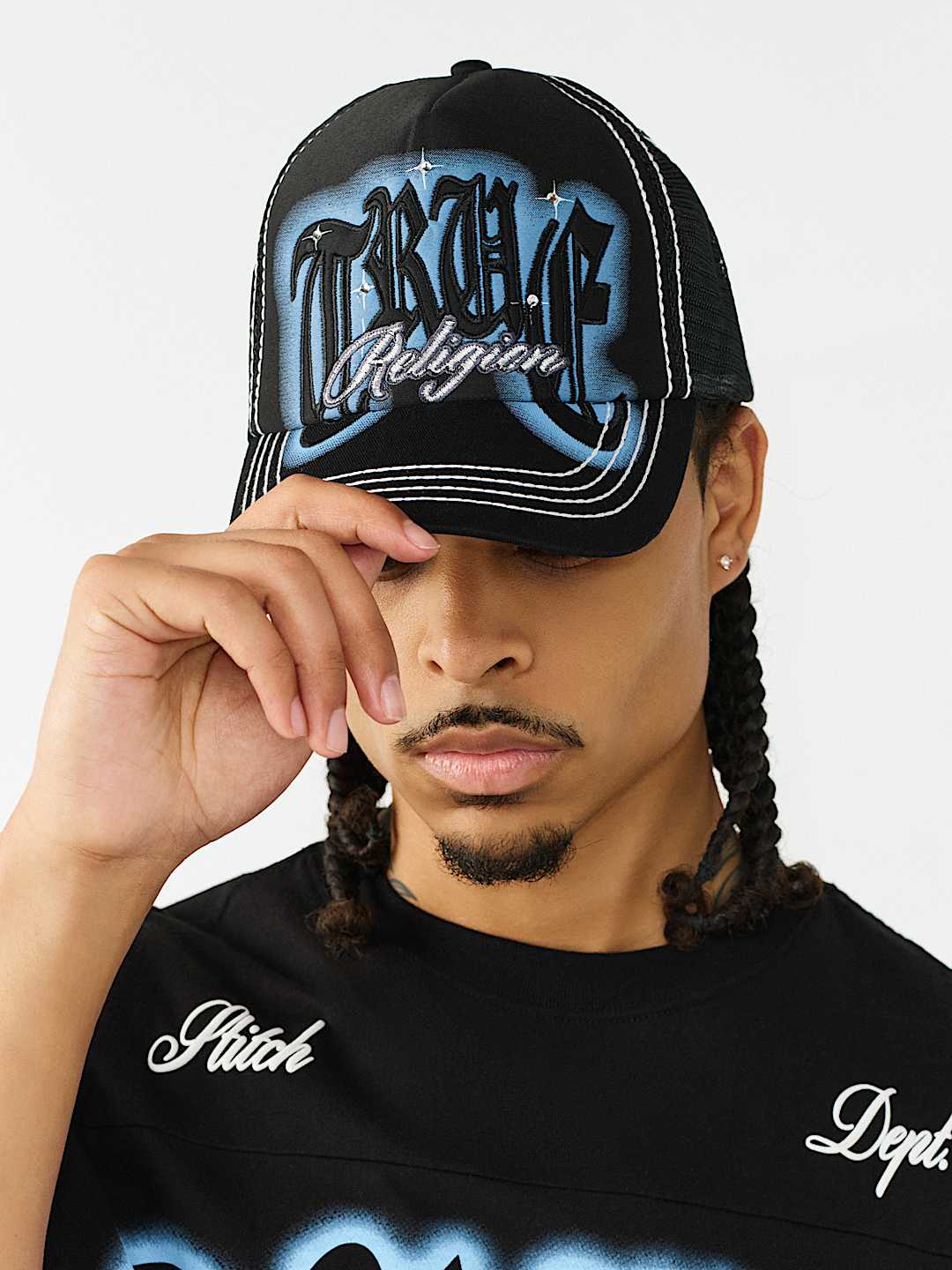 LOGO SCRIPT TRUCKER HAT, image 1