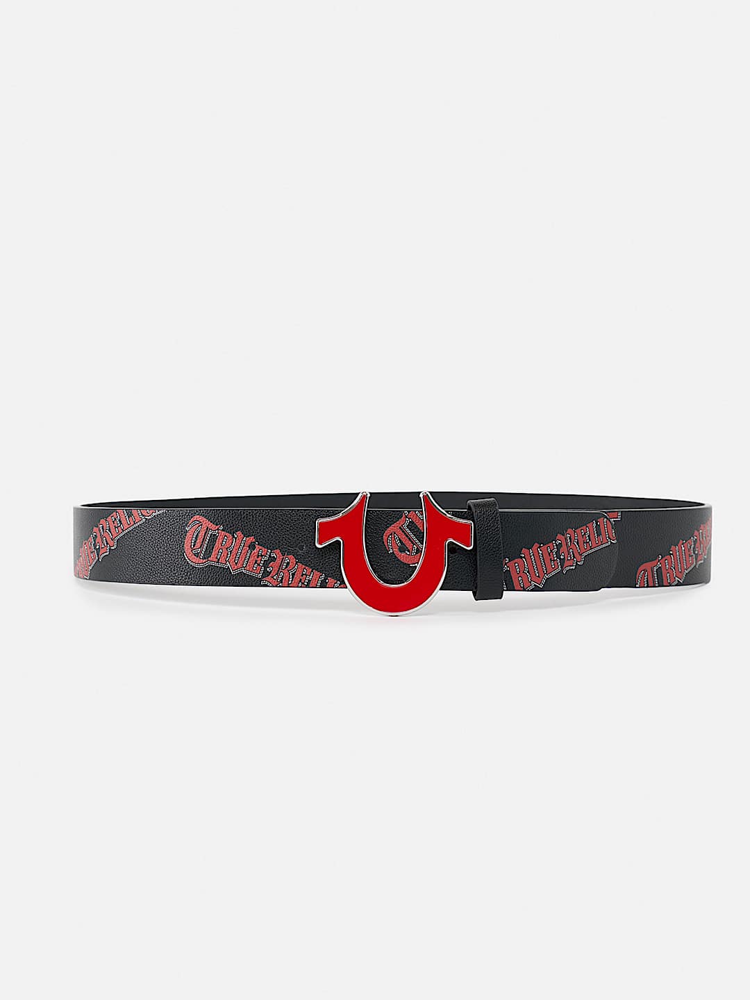 LOGO ALLOVER PRINT HORSESHOE BELT, image 1