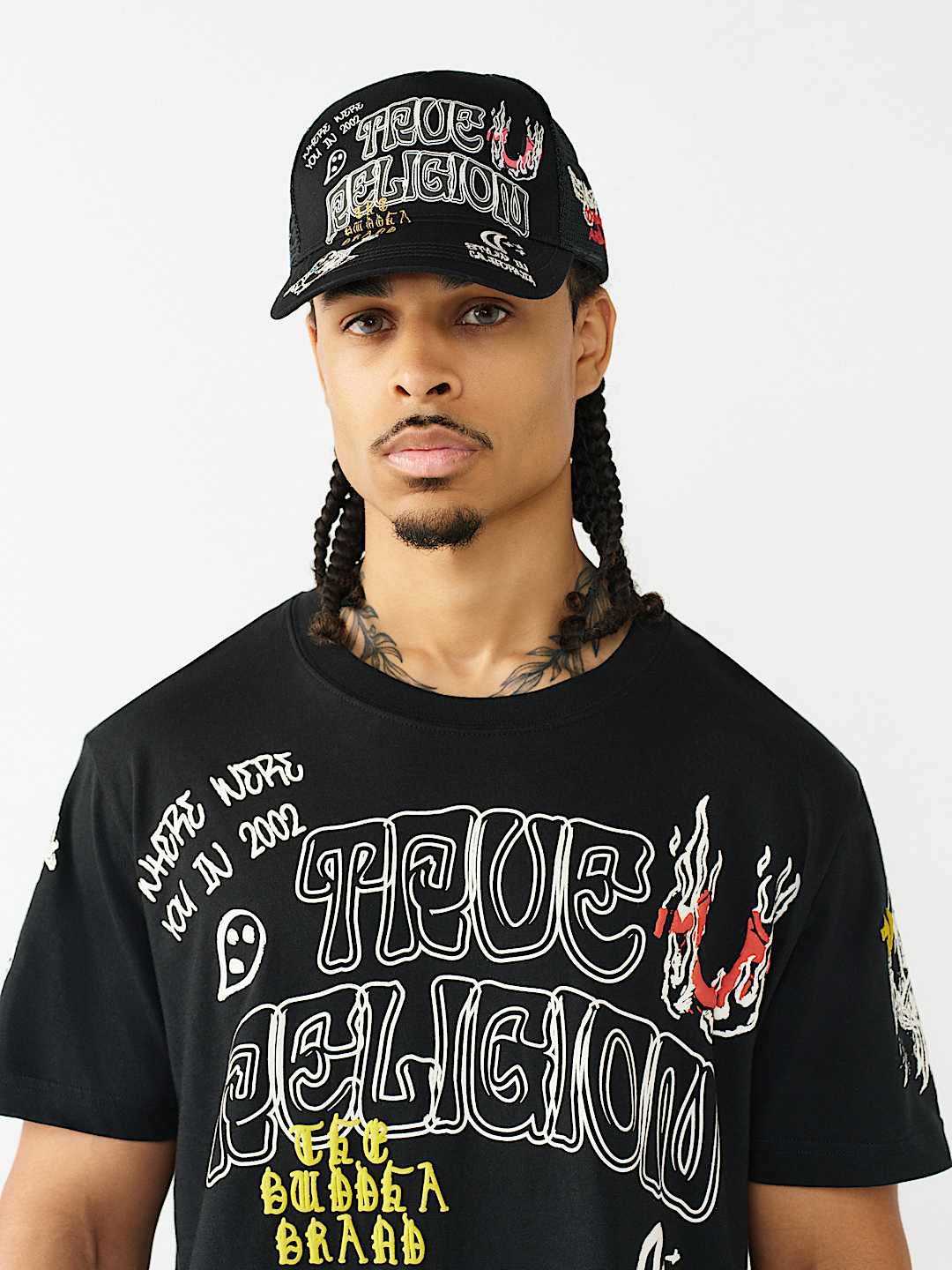 FLAME HORSESHOE TRUCKER HAT, image 2