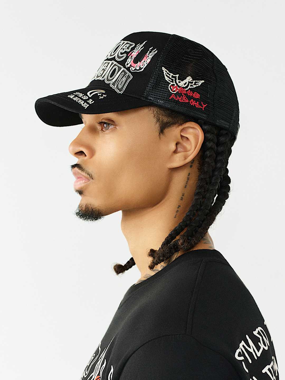 FLAME HORSESHOE TRUCKER HAT, image 3