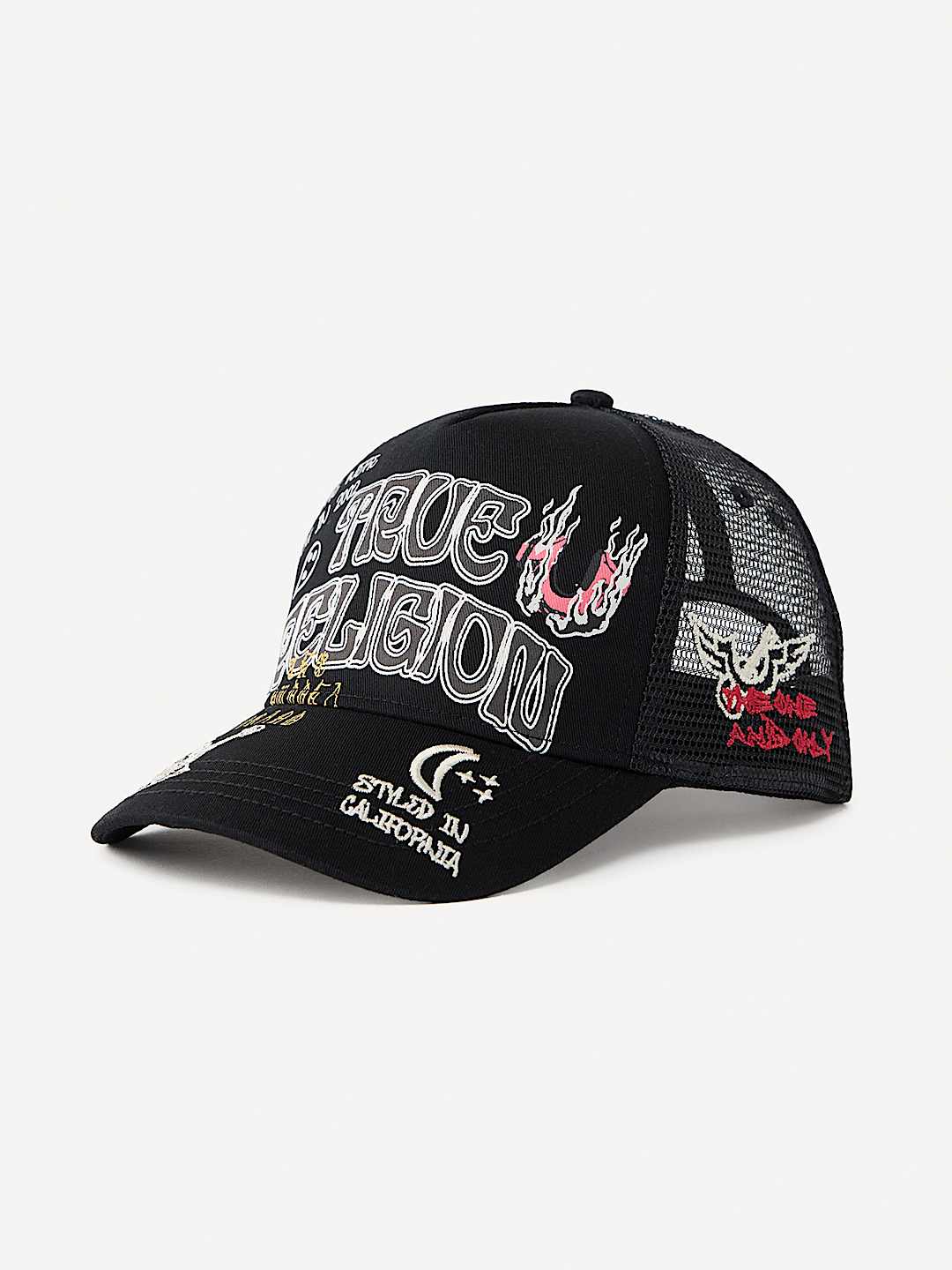 FLAME HORSESHOE TRUCKER HAT, image 1