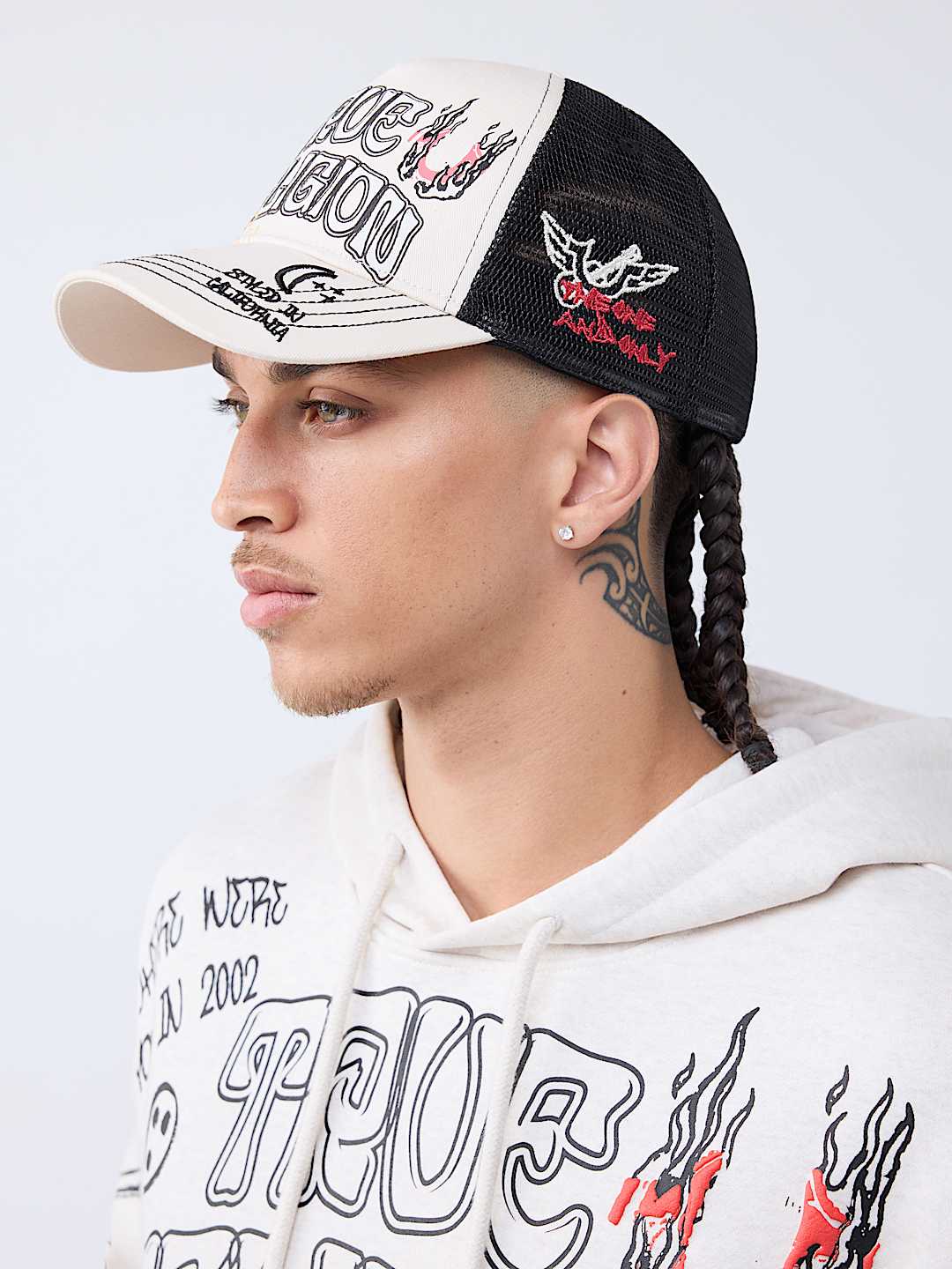 FLAME HORSESHOE TRUCKER HAT, image 3