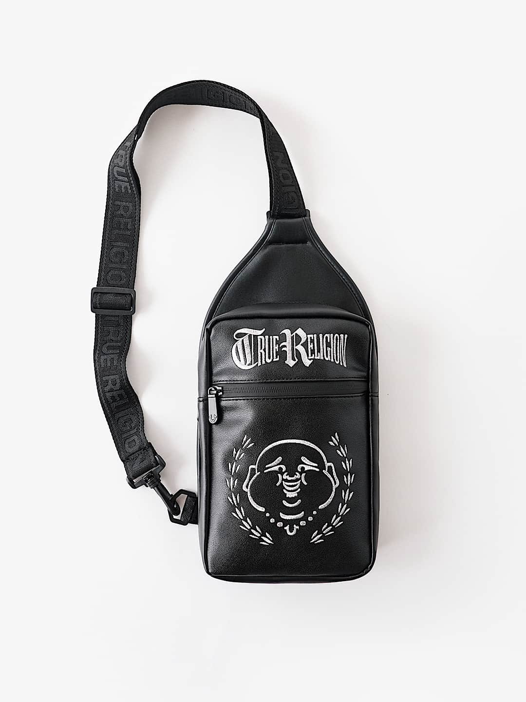 MOCHILA BANDOLERA CON ROSTRO DE BUDDHA CIRCULAR