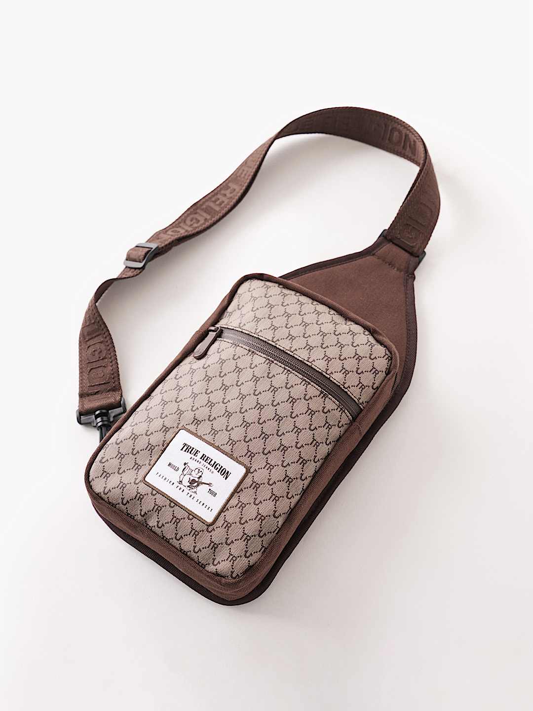 ALLOVER PRINT PATCH SLING BAG