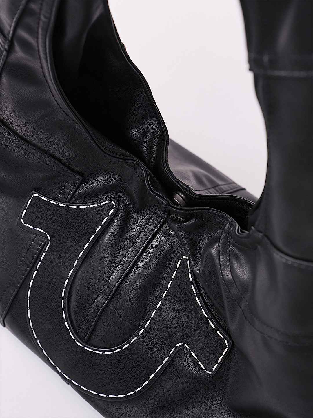 FAUX LEATHER HORSESHOE BAG