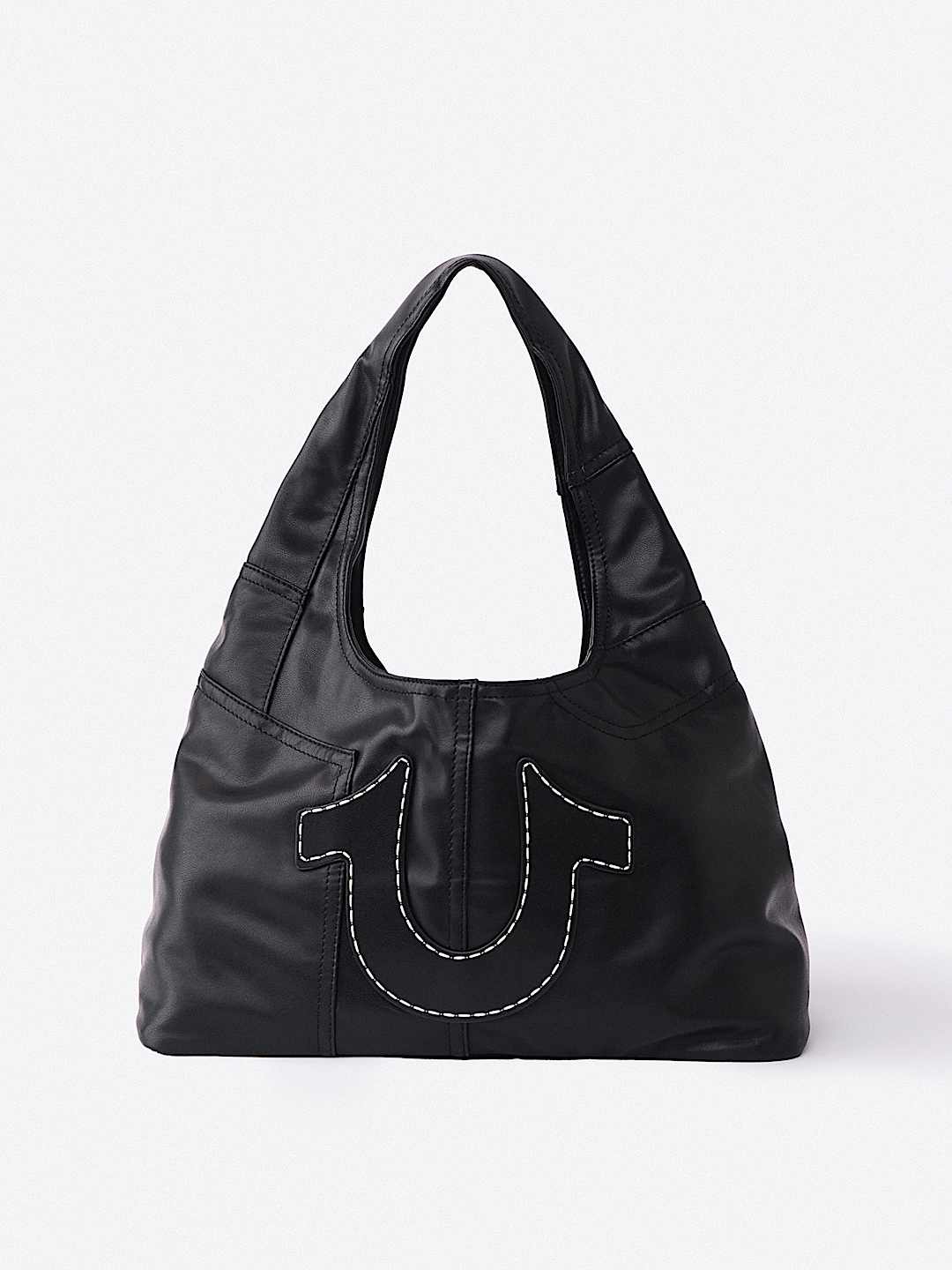 FAUX LEATHER HORSESHOE BAG
