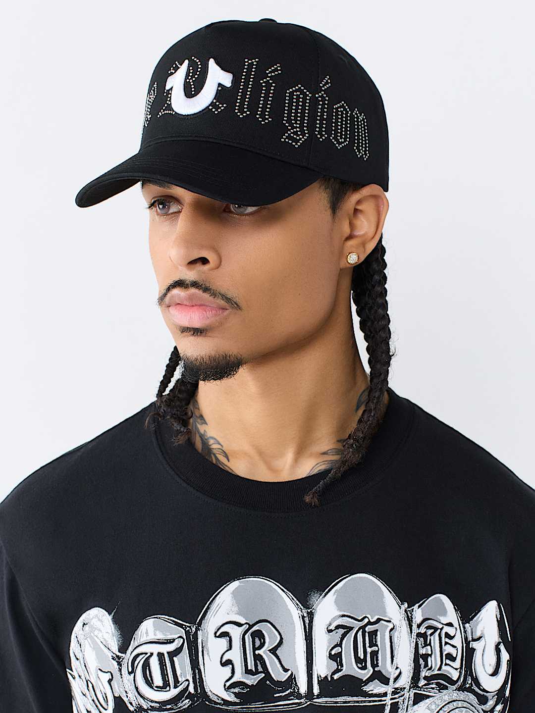 HORSESHOE LOGO RHINESTUDS BASEBALL HAT