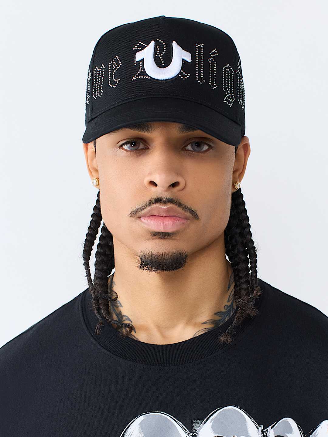 HORSESHOE LOGO RHINESTUDS BASEBALL HAT