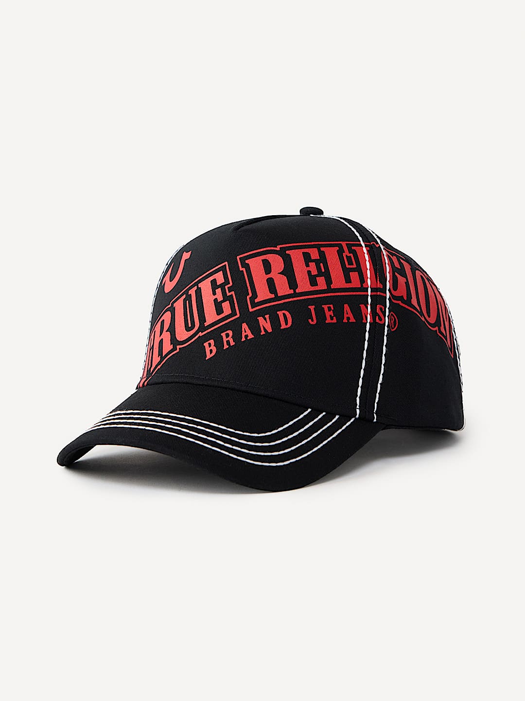 CONTRAST STITCH LOGO BASEBALL HAT