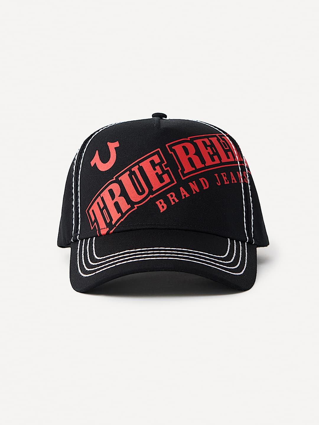 CONTRAST STITCH LOGO BASEBALL HAT
