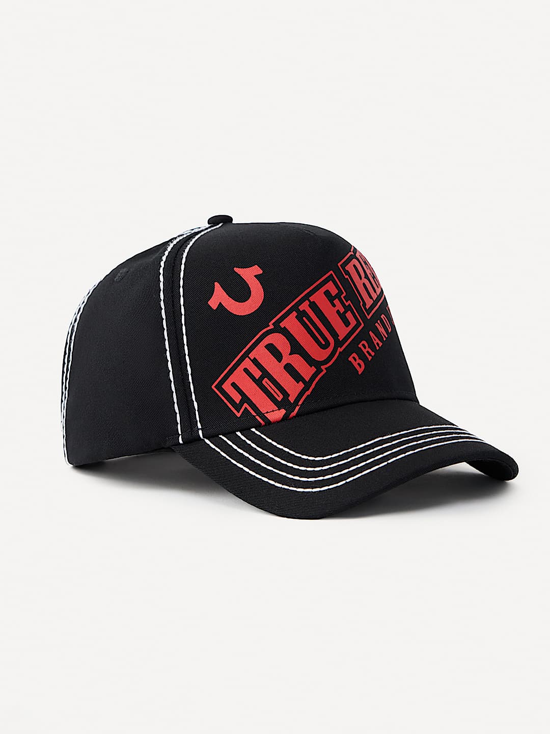 CONTRAST STITCH LOGO BASEBALL HAT