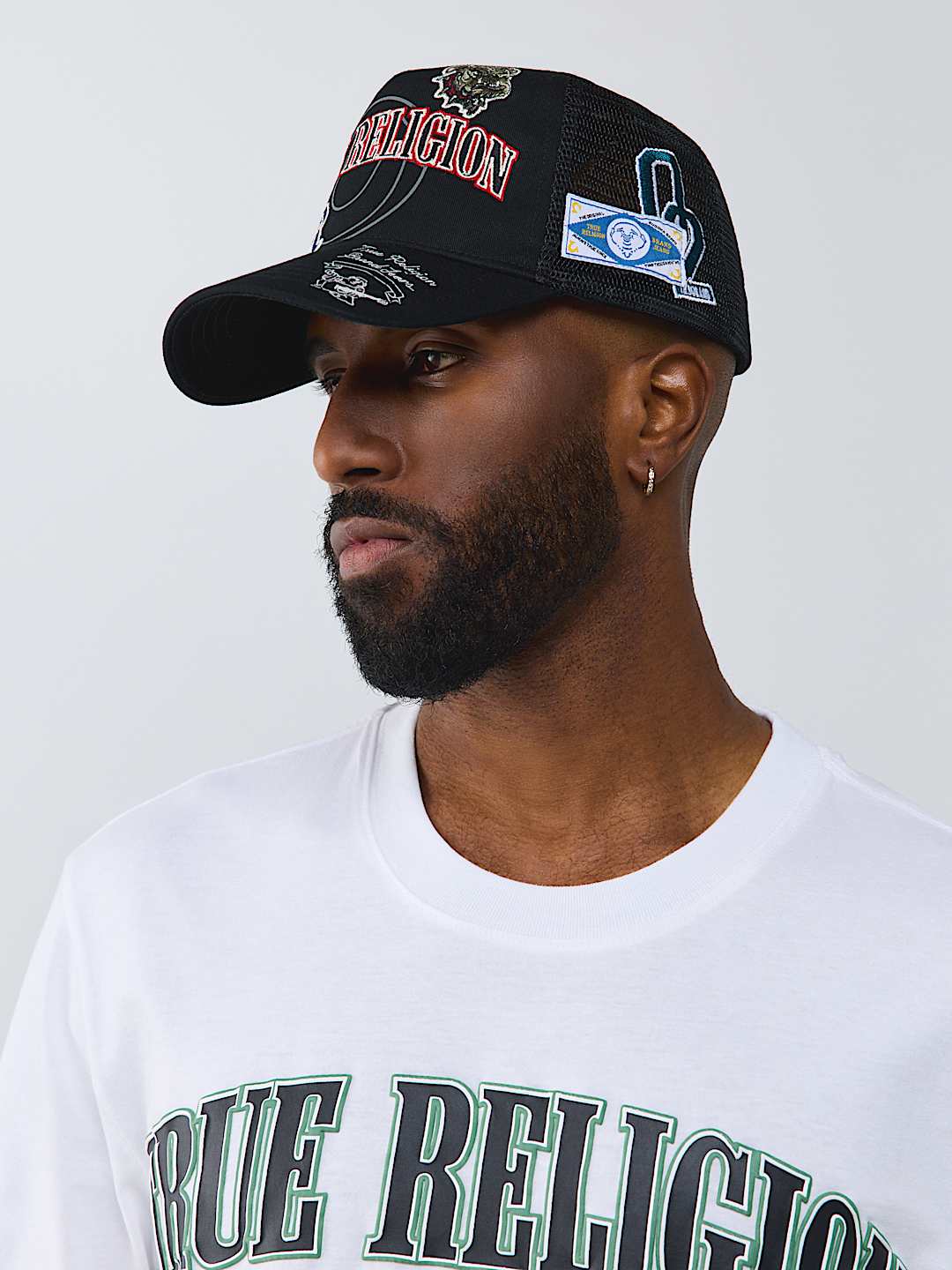 MULTI-LOGO TRUCKER HAT