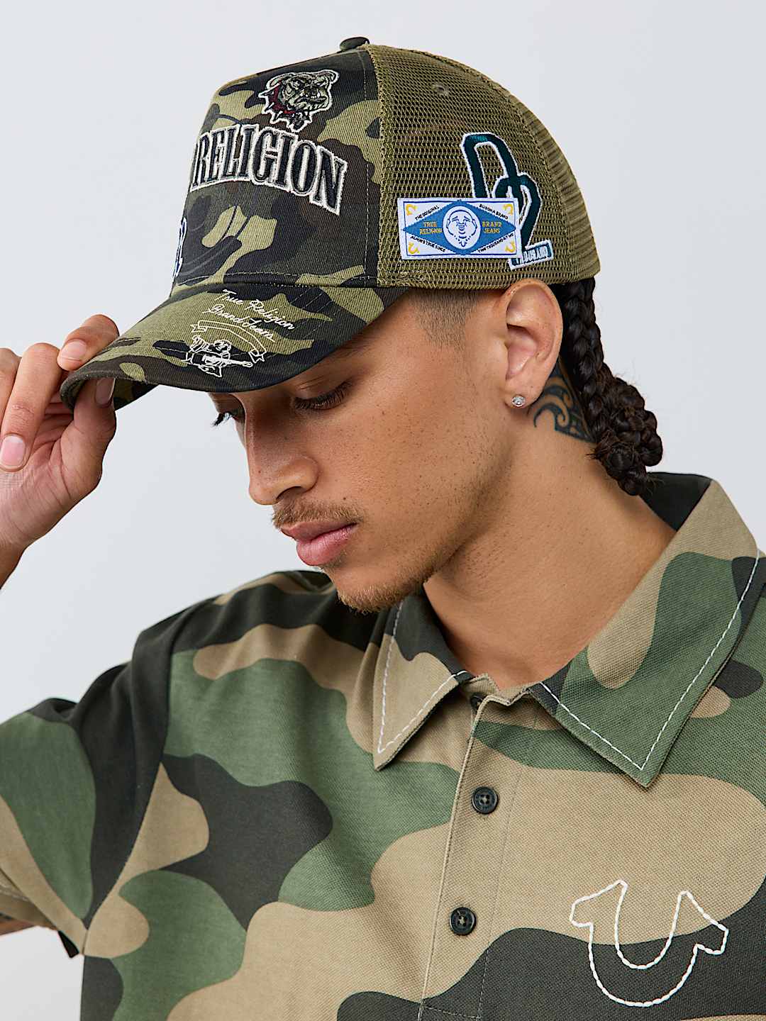 MULTI-LOGO TRUCKER HAT
