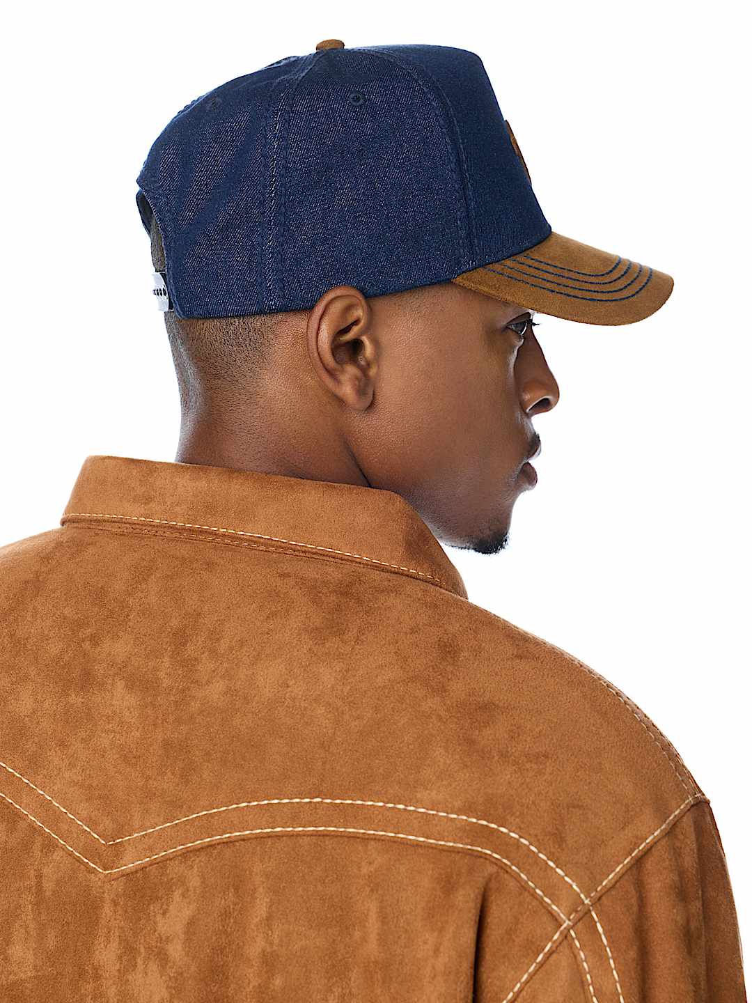 CONTRAST BRIM DENIM HORSESHOE HAT