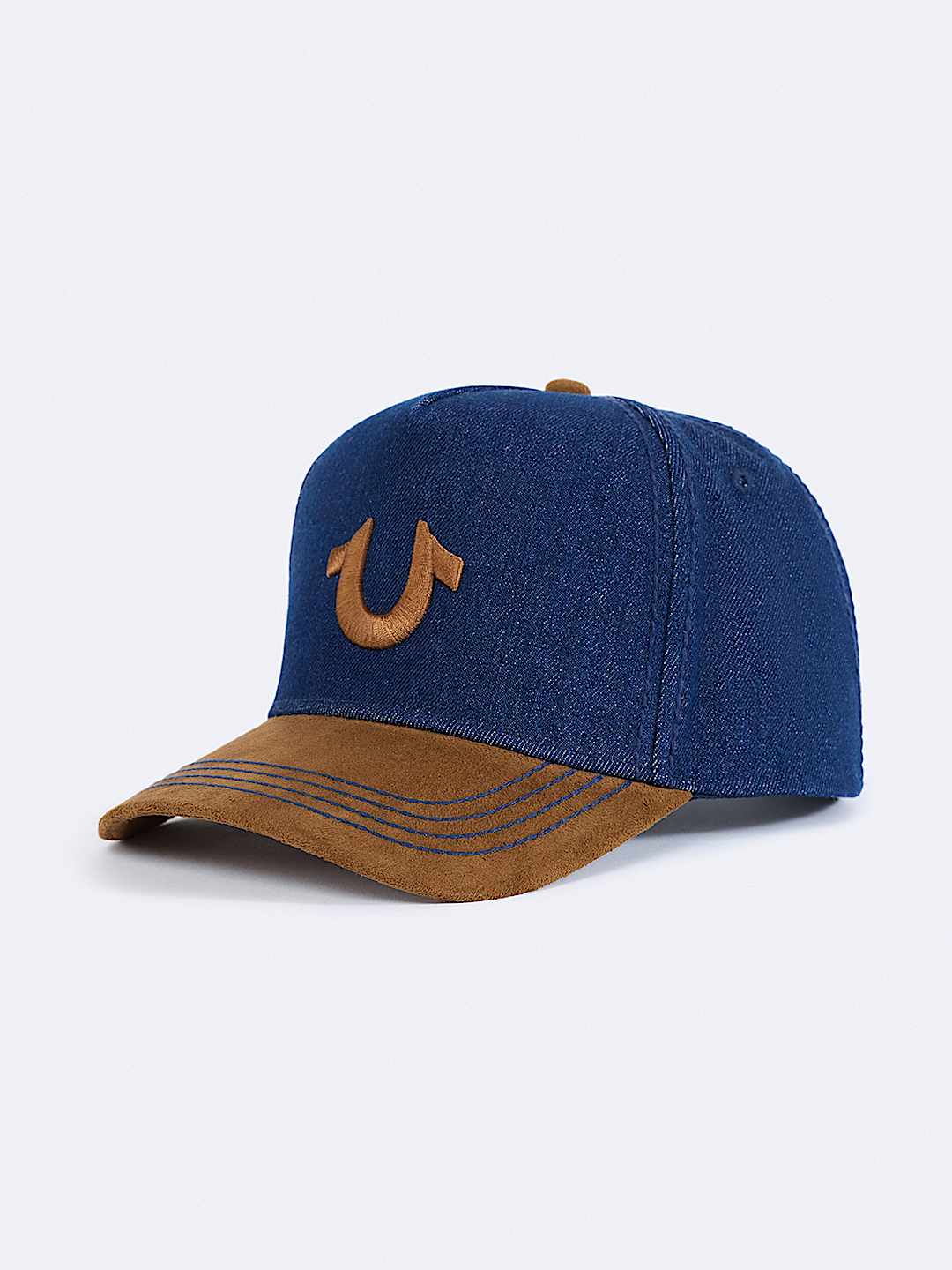 CONTRAST BRIM DENIM HORSESHOE HAT