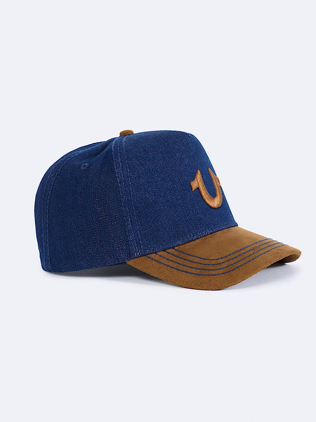 CONTRAST BRIM DENIM HORSESHOE HAT