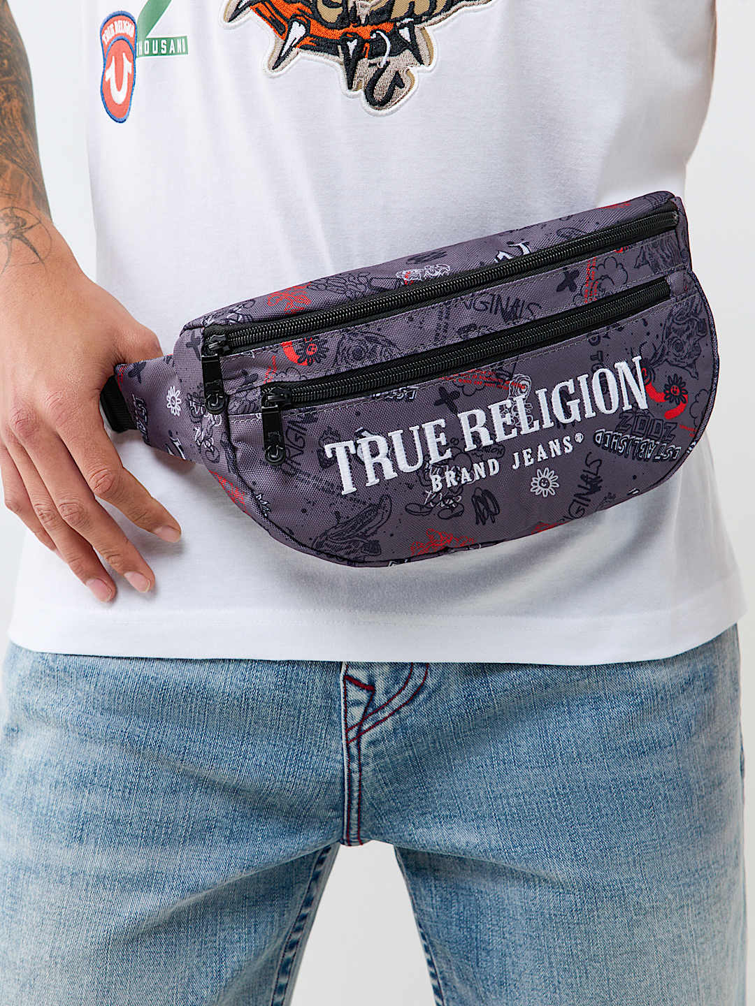 ALLOVER PRINT LOGO CROSSBODY BAG
