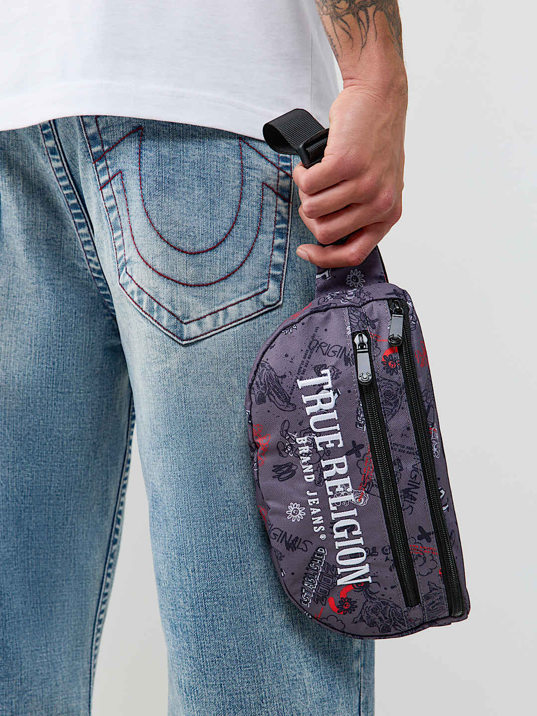ALLOVER PRINT LOGO CROSSBODY BAG