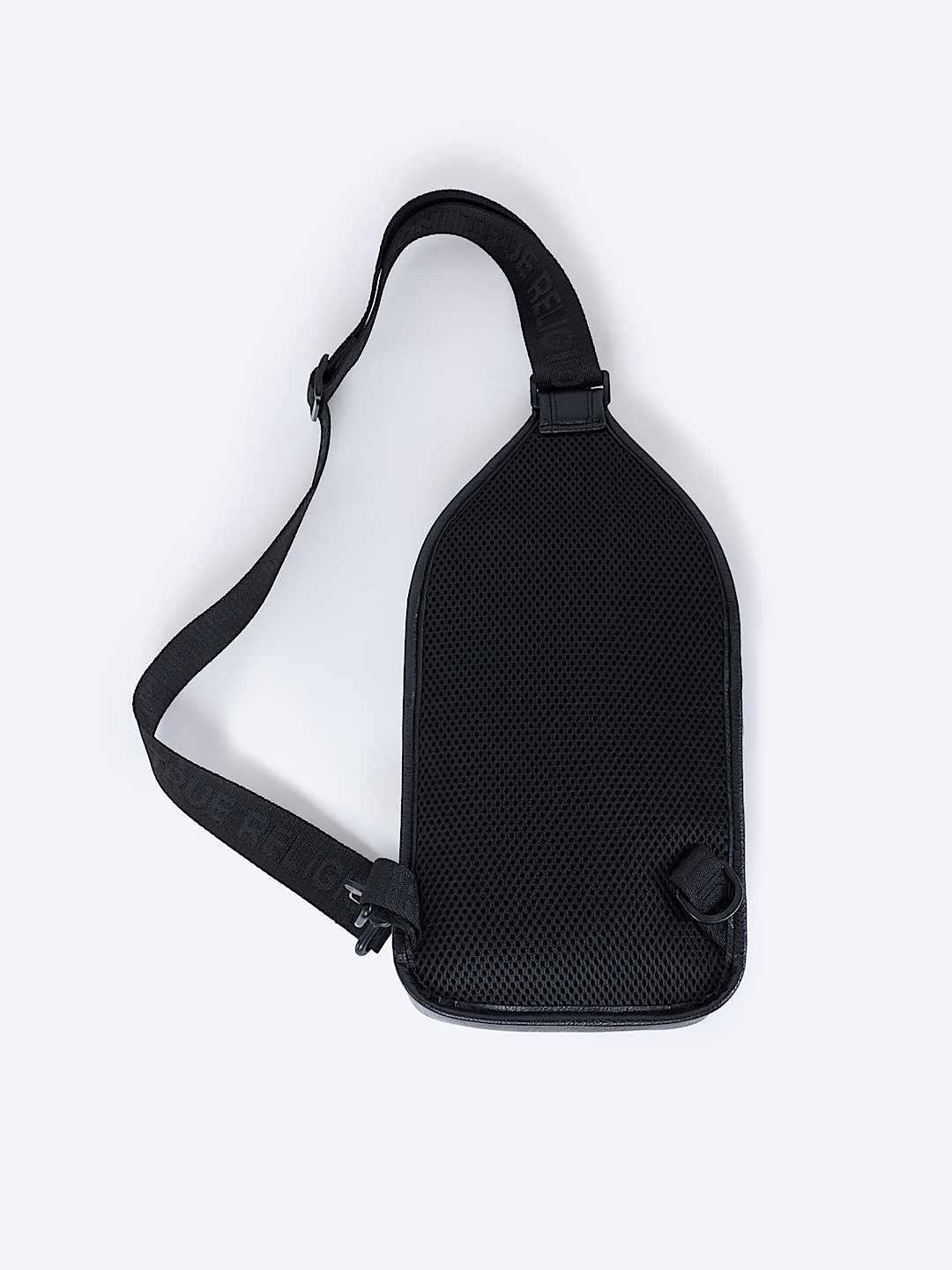 EMBOSSED FAUX LEATHER SLING BAG