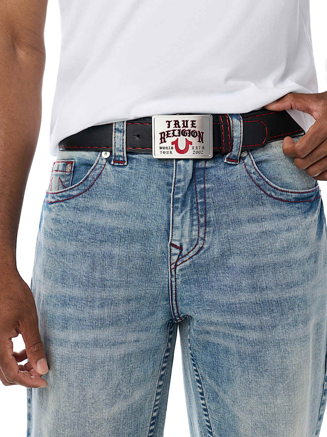 LOGO SQUARE BUCKLE BELT