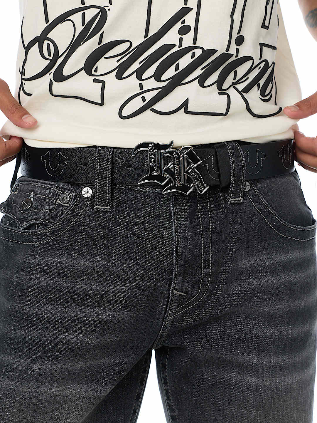 SCRIPT HORSESHOE BELT