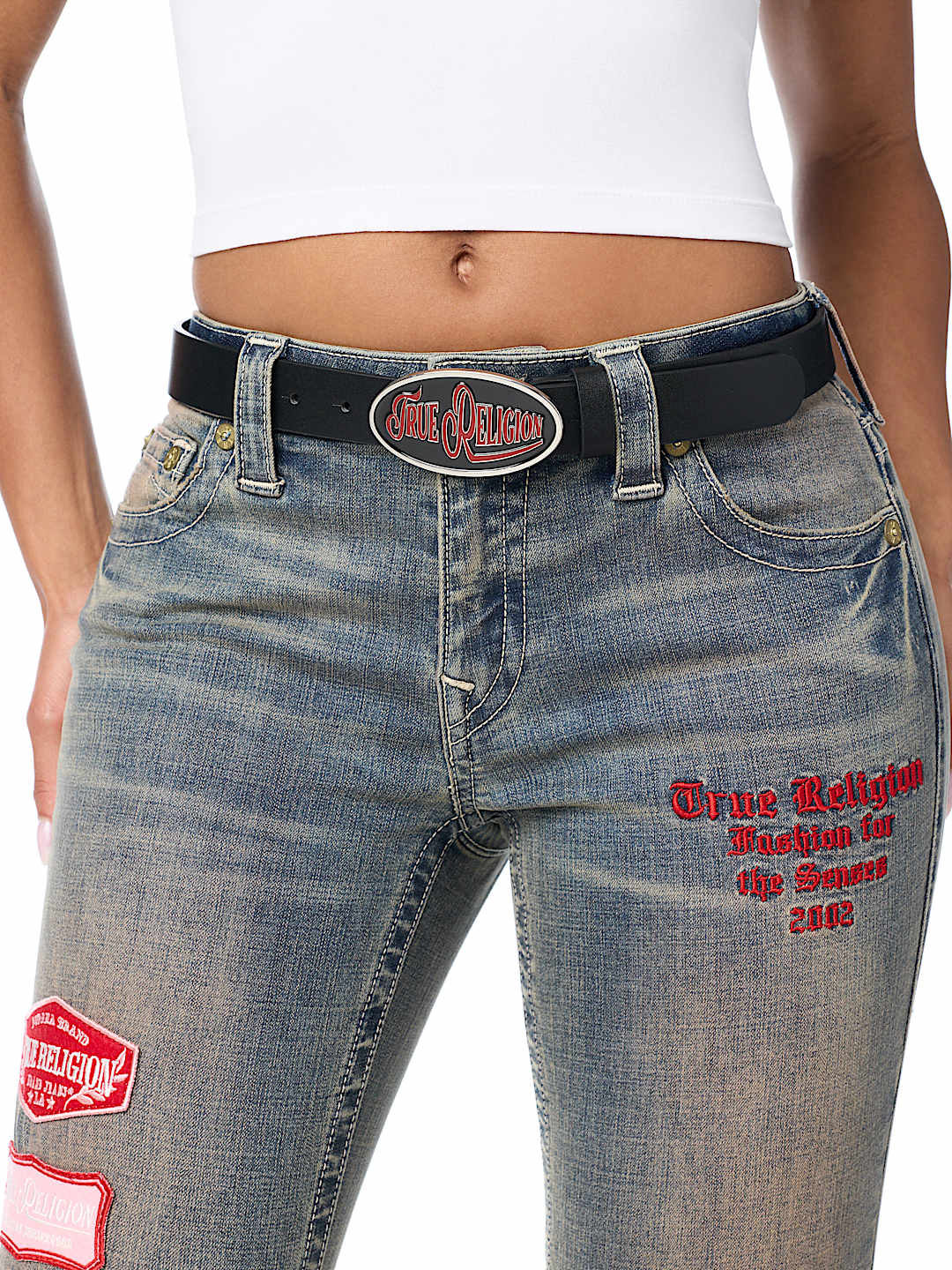 LOGO SCRIPT BUCKLE BELT