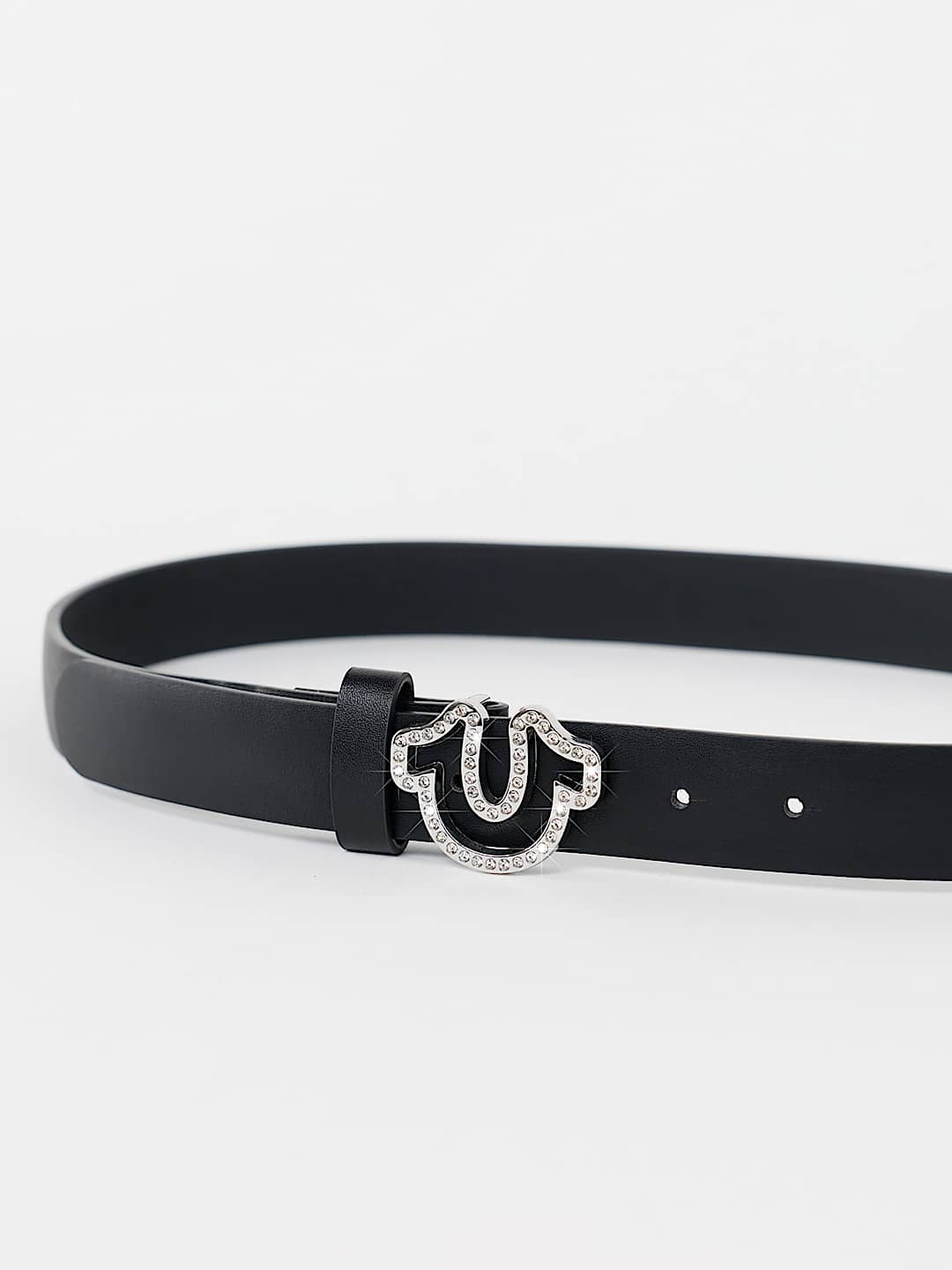 CRYSTAL HORSESHOE OUTLINE BUCKLE BELT