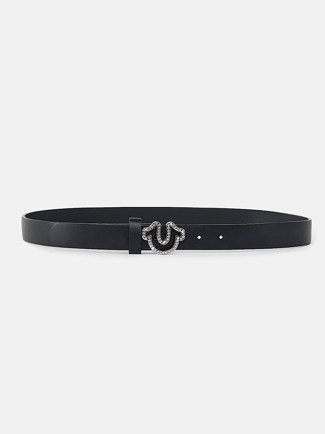 CRYSTAL HORSESHOE OUTLINE BUCKLE BELT, image 1