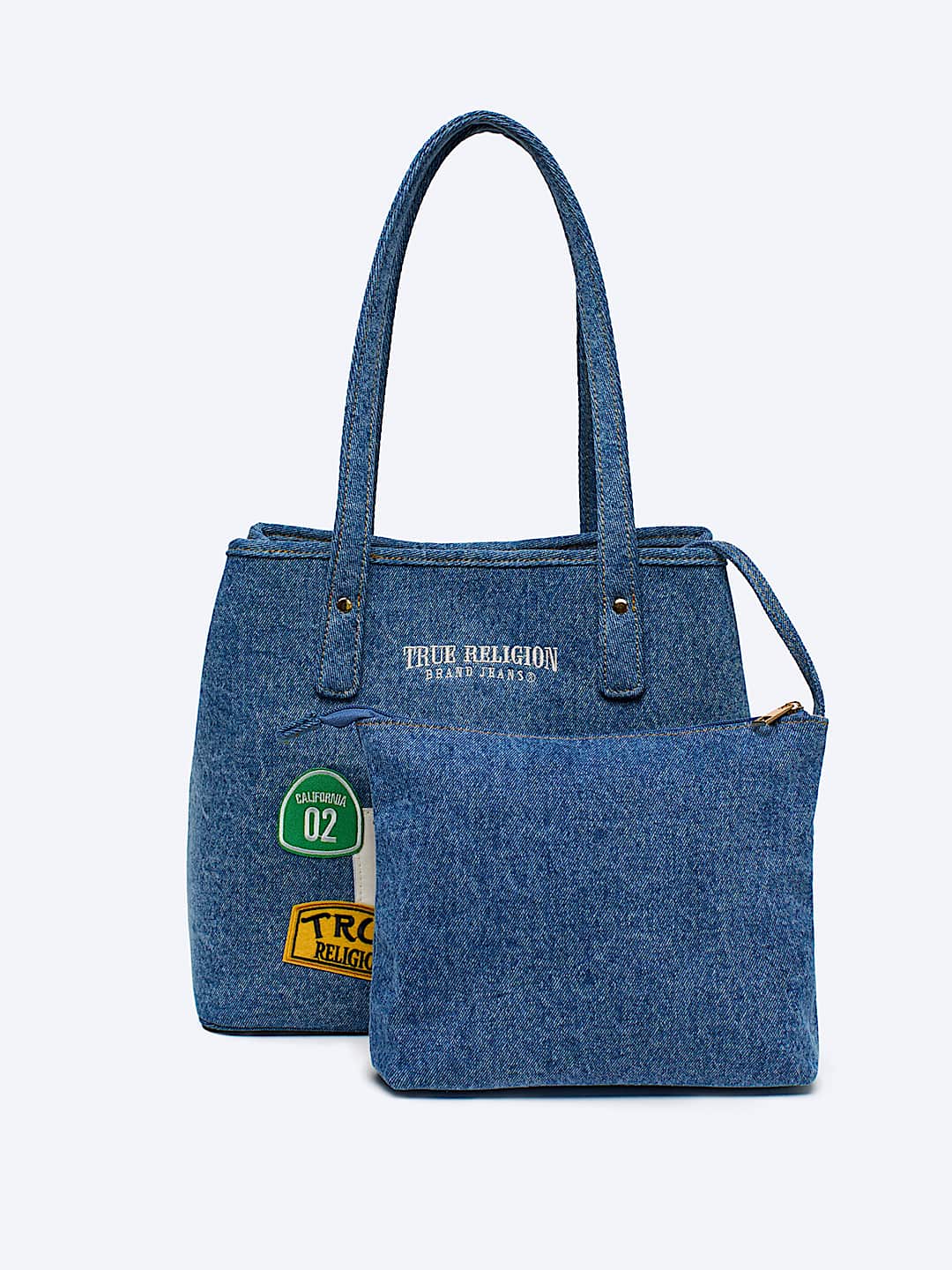 MULTI LOGO DENIM TOTE BAG