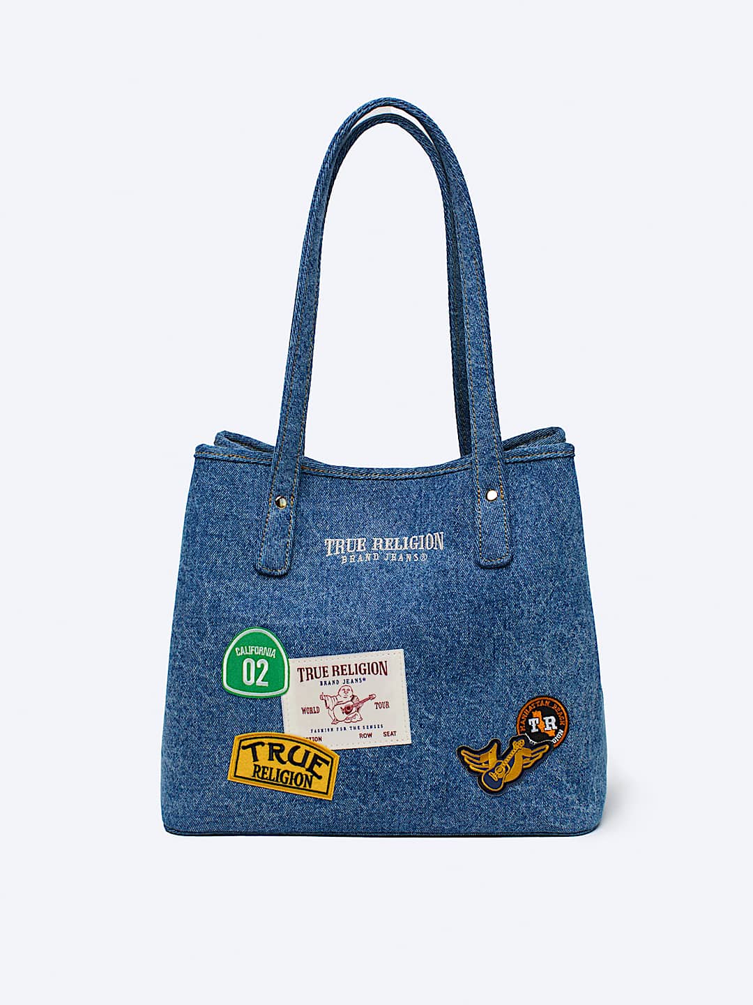 MULTI LOGO DENIM TOTE BAG